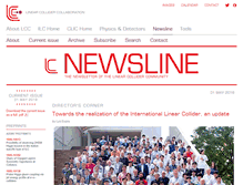 Tablet Screenshot of newsline.linearcollider.org