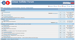 Desktop Screenshot of forum.linearcollider.org